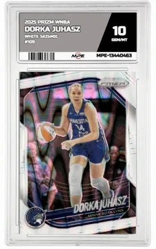 2025 PRIZM WNBA WHITE SEISMIC #109 DORKA JUHASZ MPE 10 GEM/MT — graded card up for auction