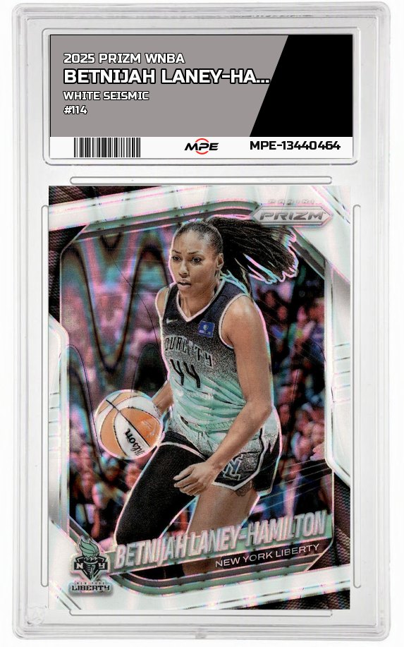2025 PRIZM WNBA WHITE SEISMIC #114 BETNIJAH LANEY-HAMILTON — graded card auctioned from the MPE vault