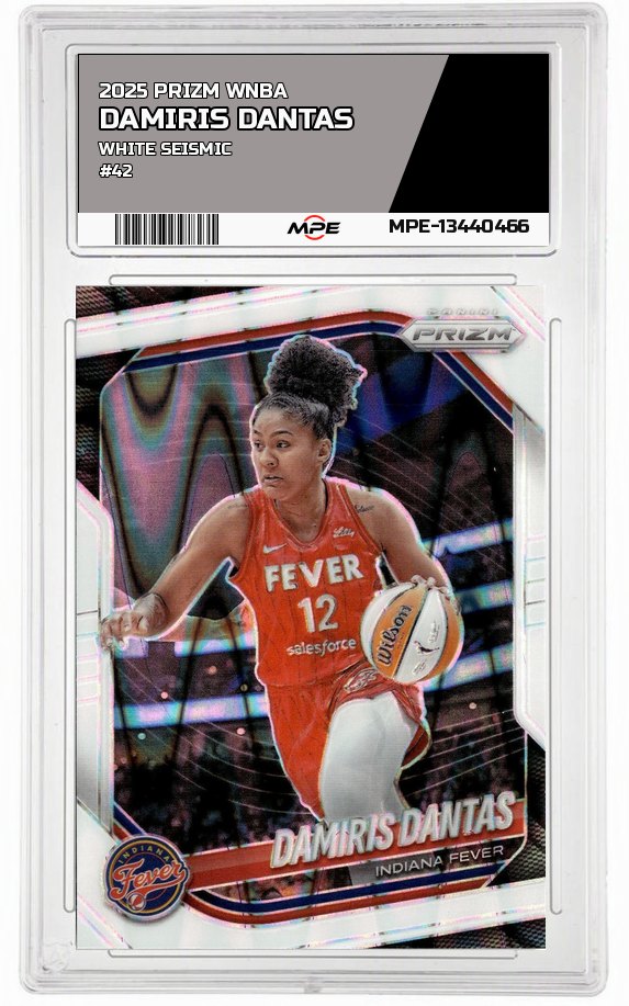 2025 PRIZM WNBA WHITE SEISMIC #42 DAMIRIS DANTAS — graded card auctioned from the MPE vault