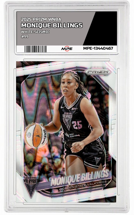 2025 PRIZM WNBA WHITE SEISMIC #99 MONIQUE BILLINGS — graded card auctioned from the MPE vault
