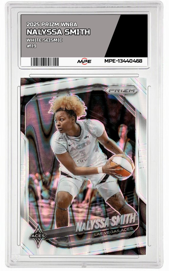 2025 PRIZM WNBA WHITE SEISMIC #119 NALYSSA SMITH — graded card auctioned from the MPE vault