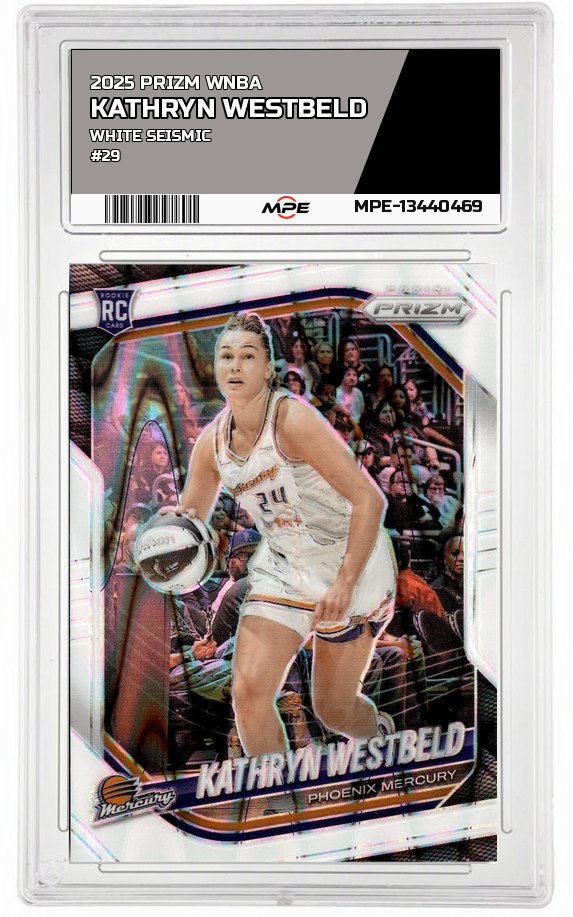 2025 PRIZM WNBA WHITE SEISMIC #29 KATHRYN WESTBELD — graded card auctioned from the MPE vault