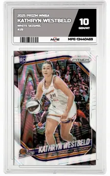 2025 PRIZM WNBA WHITE SEISMIC #29 KATHRYN WESTBELD MPE 10 GEM/MT — graded card up for auction