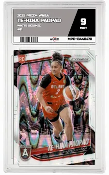 2025 PRIZM WNBA WHITE SEISMIC #61 TE-HINA PAOPAO MPE 9 MINT — graded card up for auction