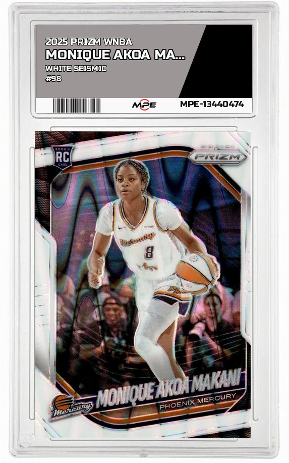 2025 PRIZM WNBA WHITE SEISMIC #98 MONIQUE AKOA MAKANI — graded card auctioned from the MPE vault