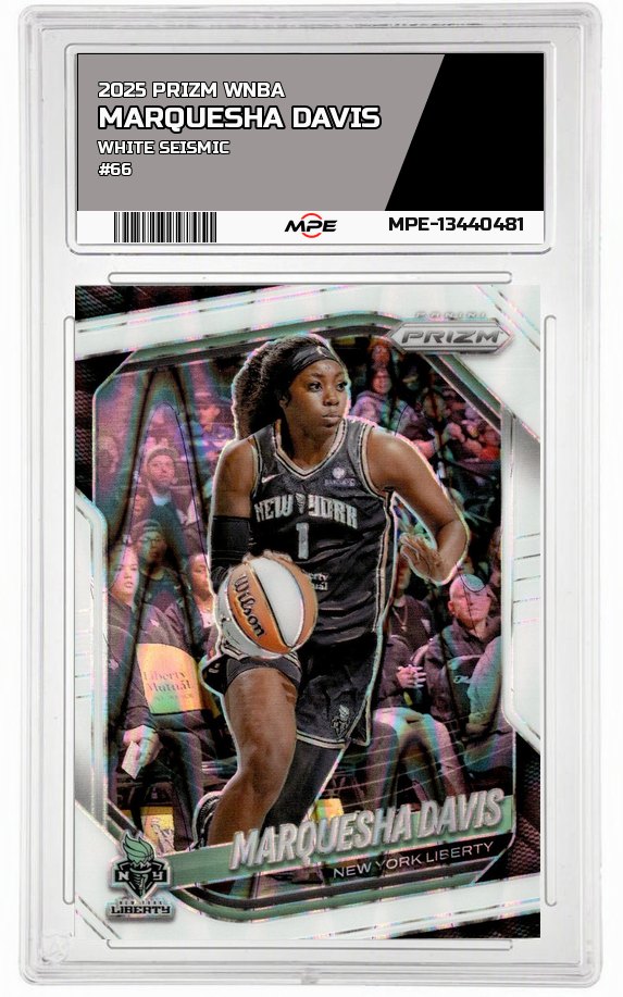 2025 PRIZM WNBA WHITE SEISMIC #66 MARQUESHA DAVIS — graded card auctioned from the MPE vault