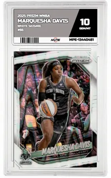 2025 PRIZM WNBA WHITE SEISMIC #66 MARQUESHA DAVIS MPE 10 GEM/MT — graded card up for auction