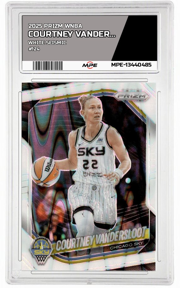 2025 PRIZM WNBA WHITE SEISMIC #124 COURTNEY VANDERSLOOT — graded card auctioned from the MPE vault
