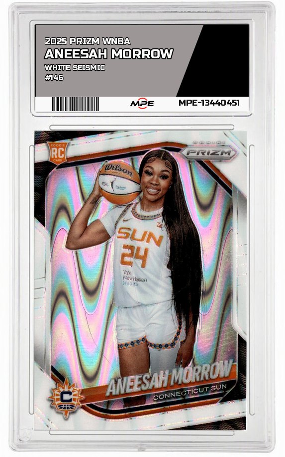 2025 PRIZM WNBA WHITE SEISMIC #146 ANEESAH MORROW — graded card auctioned from the MPE vault