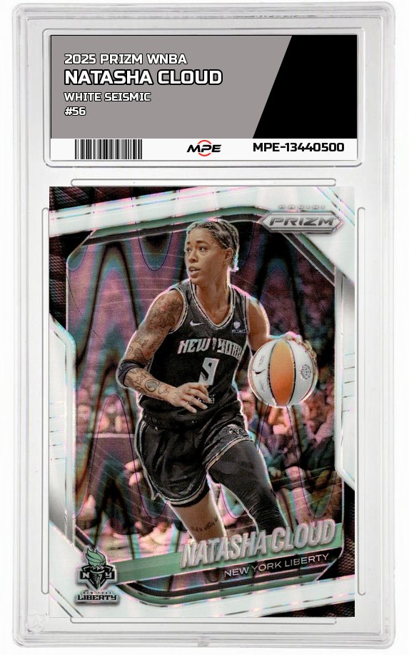2025 PRIZM WNBA WHITE SEISMIC #56 NATASHA CLOUD — graded card auctioned from the MPE vault