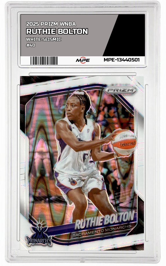 2025 PRIZM WNBA WHITE SEISMIC #40 RUTHIE BOLTON — graded card auctioned from the MPE vault