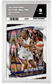 2025 PRIZM WNBA WHITE SEISMIC #40 RUTHIE BOLTON MPE 9 MINT — graded card up for auction
