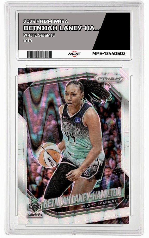 2025 PRIZM WNBA WHITE SEISMIC #114 BETNIJAH LANEY-HAMILTON — graded card auctioned from the MPE vault