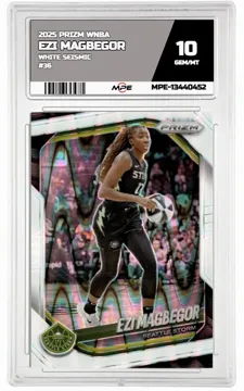 2025 PRIZM WNBA WHITE SEISMIC #36 EZI MAGBEGOR MPE 10 GEM/MT — graded card up for auction