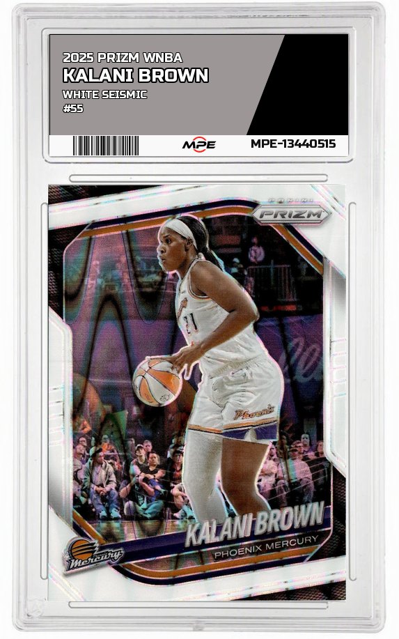 2025 PRIZM WNBA WHITE SEISMIC #55 KALANI BROWN — graded card auctioned from the MPE vault