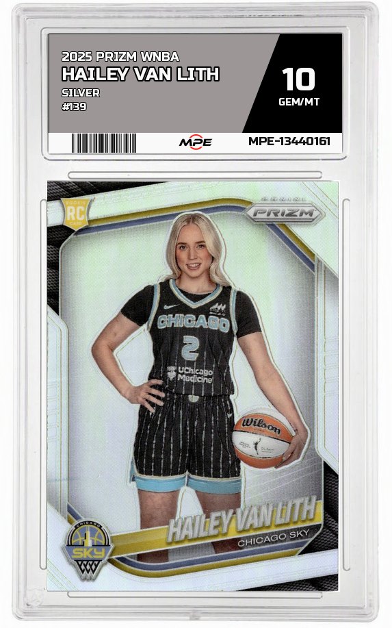 2025 PRIZM WNBA SILVER #139 HAILEY VAN LITH MPE 10 GEM/MT — graded card auctioned from the MPE vault
