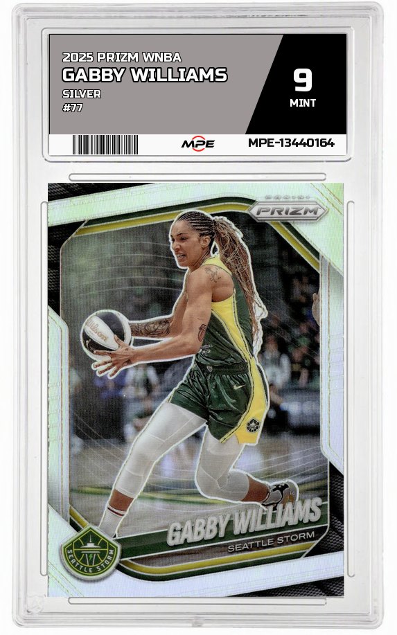 2025 PRIZM WNBA SILVER #77 GABBY WILLIAMS MPE 9 MINT — graded card auctioned from the MPE vault