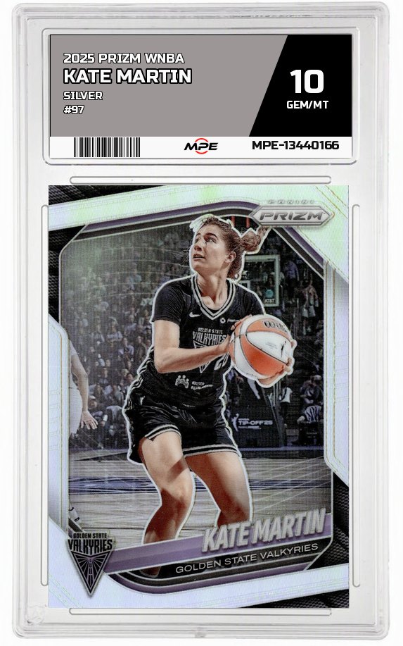 2025 PRIZM WNBA SILVER #97 KATE MARTIN MPE 10 GEM/MT — graded card auctioned from the MPE vault