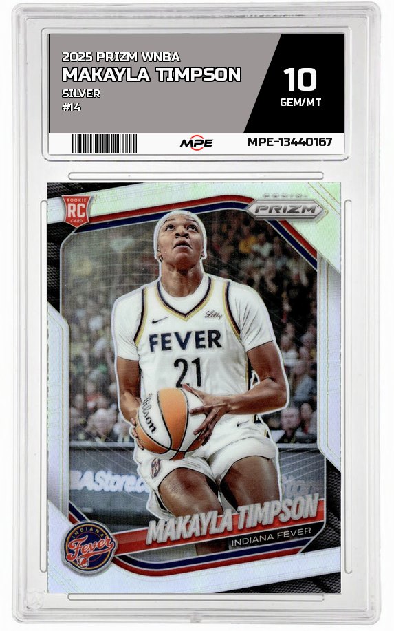 2025 PRIZM WNBA SILVER #14 MAKAYLA TIMPSON MPE 10 GEM/MT — graded card auctioned from the MPE vault