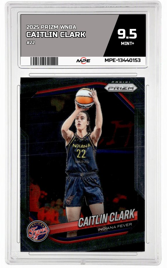 2025 PRIZM WNBA #22 CAITLIN CLARK MPE 9.5 MINT+ — graded card auctioned from the MPE vault