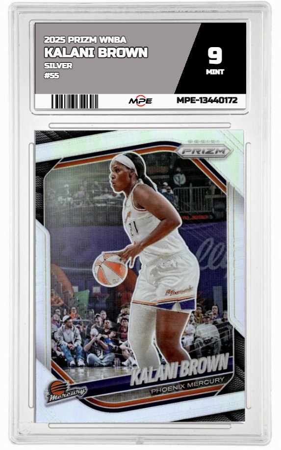 2025 PRIZM WNBA SILVER #55 KALANI BROWN MPE 9 MINT — graded card auctioned from the MPE vault