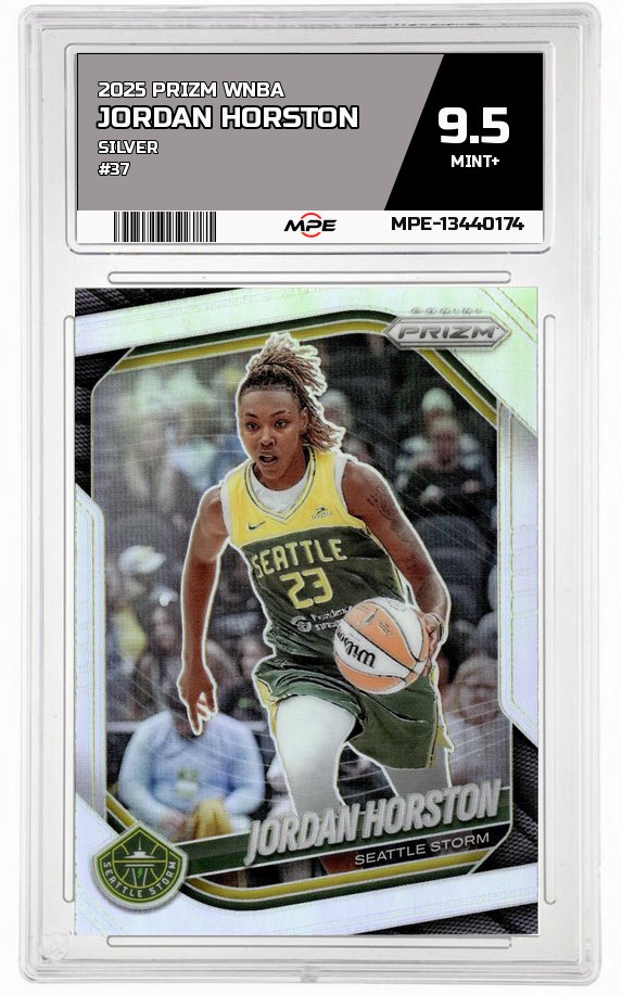 2025 PRIZM WNBA SILVER #37 JORDAN HORSTON MPE 9.5 MINT+ — graded card auctioned from the MPE vault