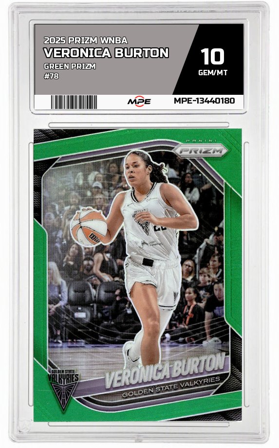 2025 PRIZM WNBA GREEN PRIZM #78 VERONICA BURTON MPE 10 GEM/MT — graded card auctioned from the MPE vault