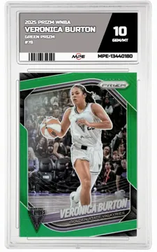 2025 PRIZM WNBA GREEN PRIZM #78 VERONICA BURTON MPE 10 GEM/MT — graded card up for auction