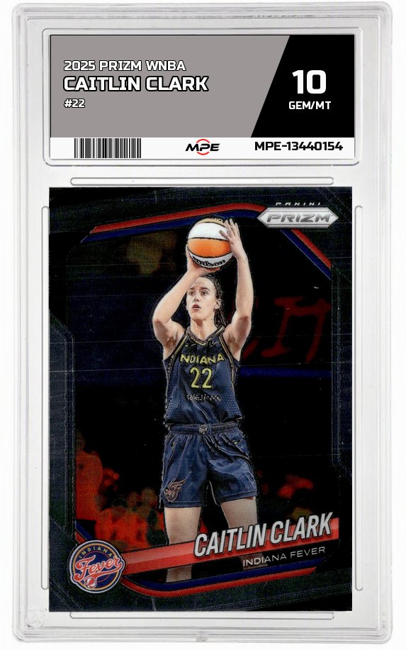 2025 PRIZM WNBA #22 CAITLIN CLARK MPE 10 GEM/MT — graded card auctioned from the MPE vault