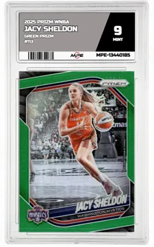2025 PRIZM WNBA GREEN PRIZM #113 JACY SHELDON MPE 9 MINT — graded card up for auction