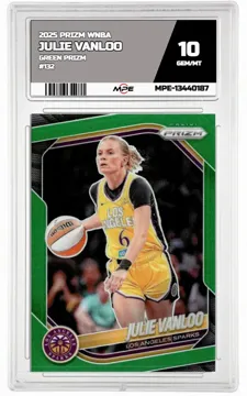 2025 PRIZM WNBA GREEN PRIZM #132 JULIE VANLOO MPE 10 GEM/MT — graded card up for auction