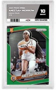 2025 PRIZM WNBA GREEN PRIZM #79 ANEESAH MORROW MPE 10 GEM/MT — graded card up for auction