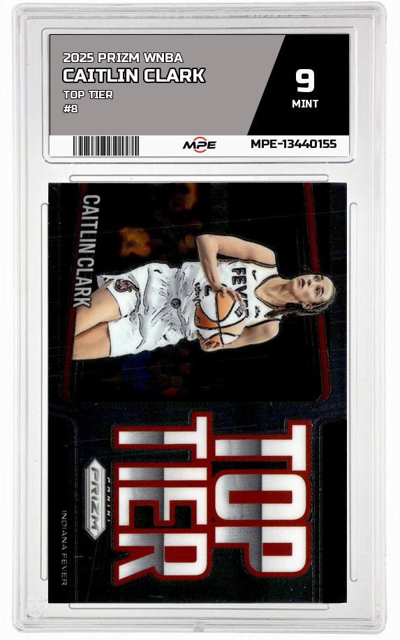 2025 PRIZM WNBA TOP TIER #8 CAITLIN CLARK MPE 9 MINT — graded card auctioned from the MPE vault