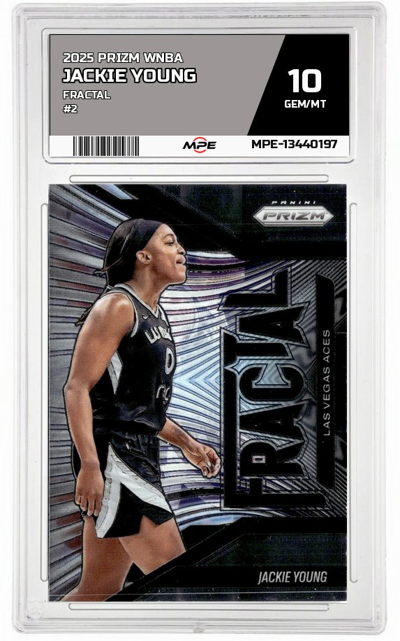 2025 PRIZM WNBA FRACTAL #2 JACKIE YOUNG MPE 10 GEM/MT — graded card auctioned from the MPE vault