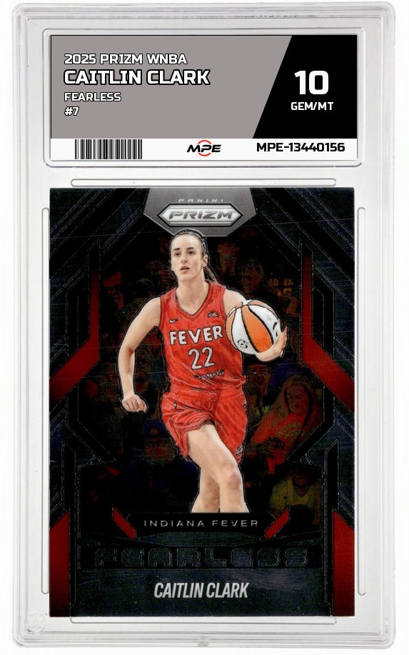 2025 PRIZM WNBA FEARLESS #7 CAITLIN CLARK MPE 10 GEM/MT — graded card auctioned from the MPE vault