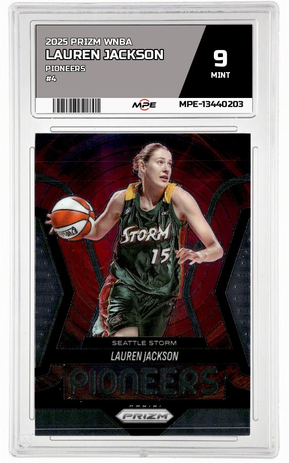 2025 PRIZM WNBA PIONEERS #4 LAUREN JACKSON MPE 9 MINT — graded card auctioned from the MPE vault