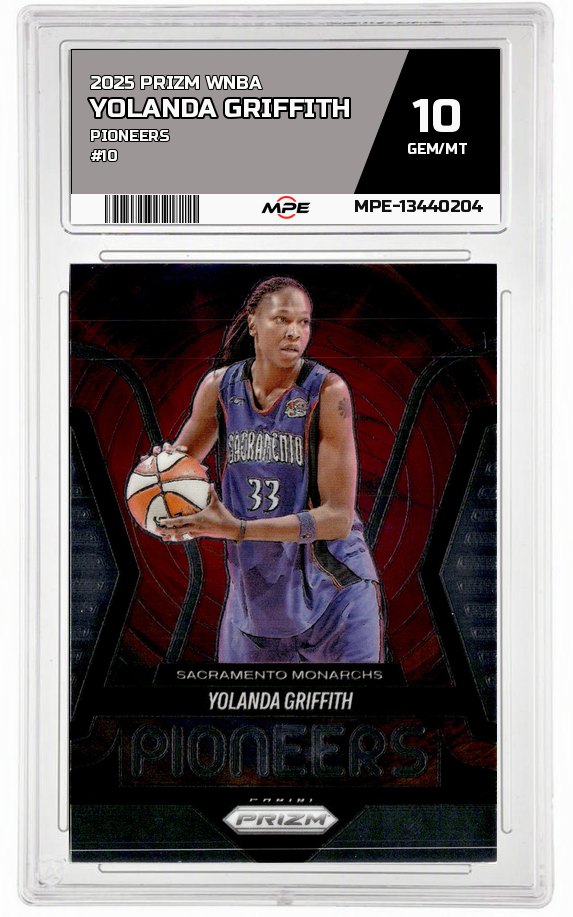 2025 PRIZM WNBA PIONEERS #10 YOLANDA GRIFFITH MPE 10 GEM/MT — graded card auctioned from the MPE vault