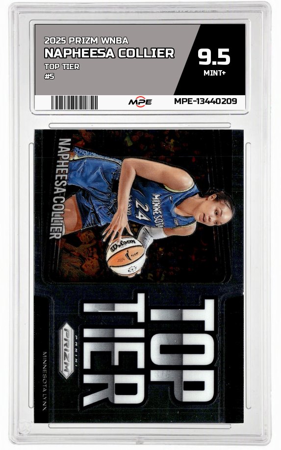 2025 PRIZM WNBA TOP TIER #5 NAPHEESA COLLIER MPE 9.5 MINT+ — graded card auctioned from the MPE vault