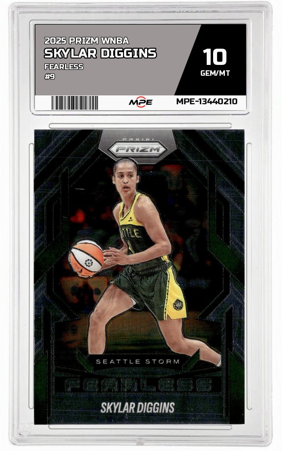 2025 PRIZM WNBA FEARLESS #9 SKYLAR DIGGINS MPE 10 GEM/MT — graded card auctioned from the MPE vault