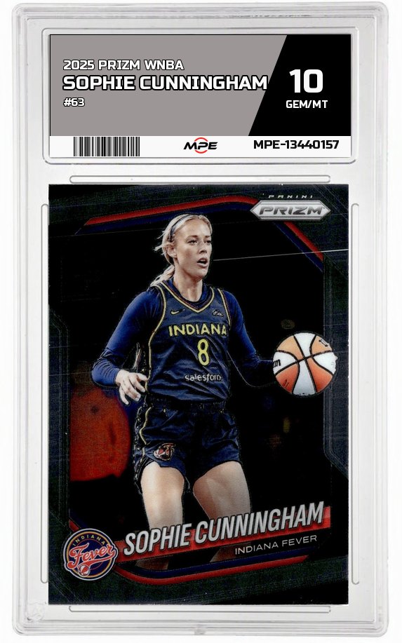 2025 PRIZM WNBA #63 SOPHIE CUNNINGHAM MPE 10 GEM/MT — graded card auctioned from the MPE vault