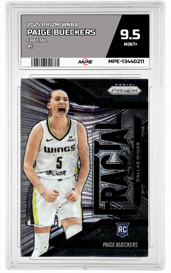 2025 PRIZM WNBA FRACTAL #13 PAIGE BUECKERS MPE 9.5 MINT+ — graded card auctioned from the MPE vault