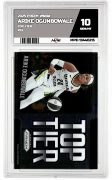 2025 PRIZM WNBA TOP TIER #13 ARIKE OGUNBOWALE MPE 10 GEM/MT — graded card up for auction