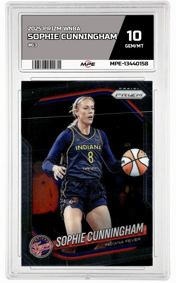 2025 PRIZM WNBA #63 SOPHIE CUNNINGHAM MPE 10 GEM/MT — graded card auctioned from the MPE vault
