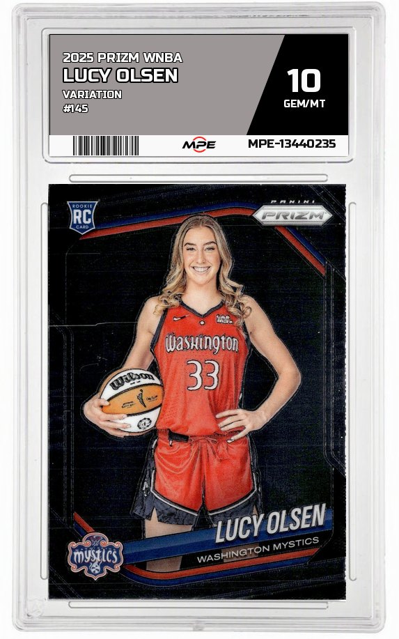 2025 PRIZM WNBA VARIATION #145 LUCY OLSEN MPE 10 GEM/MT — graded card auctioned from the MPE vault