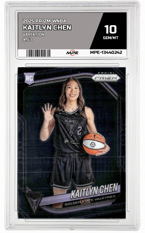 2025 PRIZM WNBA VARIATION #143 KAITLYN CHEN MPE 10 GEM/MT — graded card auctioned from the MPE vault