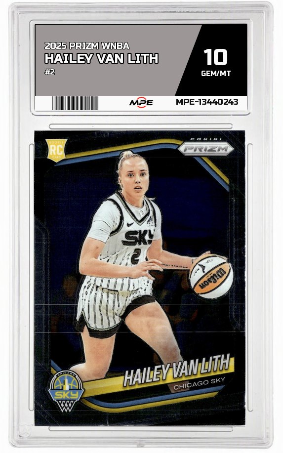 2025 PRIZM WNBA #2 HAILEY VAN LITH MPE 10 GEM/MT — graded card auctioned from the MPE vault