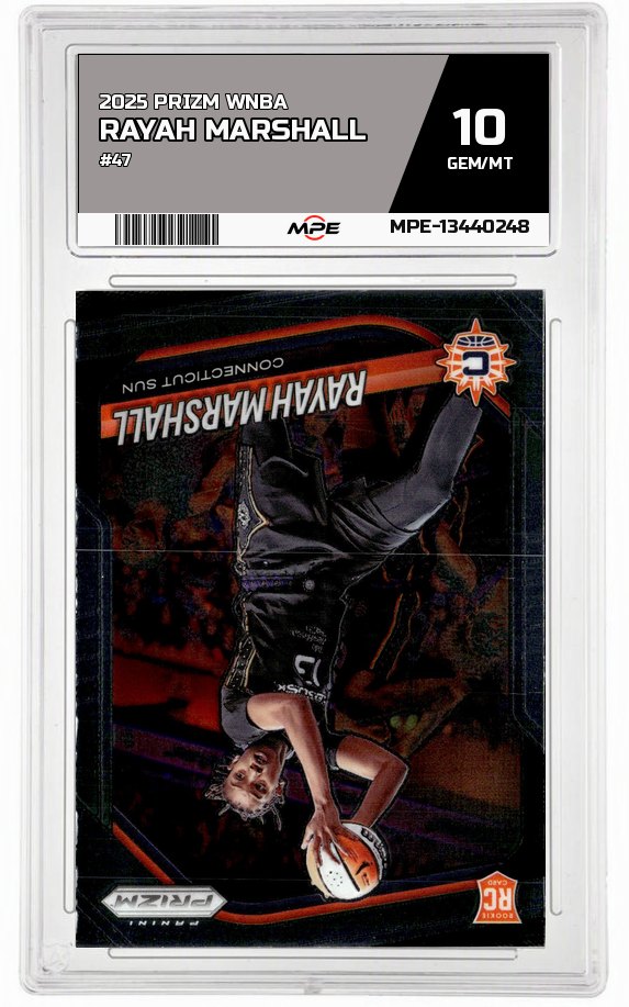 2025 PRIZM WNBA #47 RAYAH MARSHALL MPE 10 GEM/MT — graded card auctioned from the MPE vault