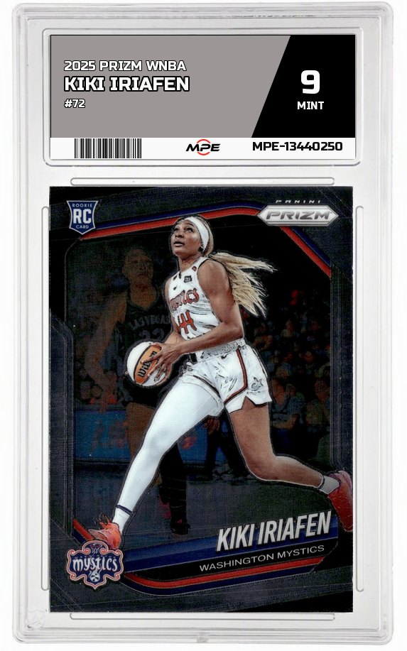 2025 PRIZM WNBA #72 KIKI IRIAFEN MPE 9 MINT — graded card auctioned from the MPE vault