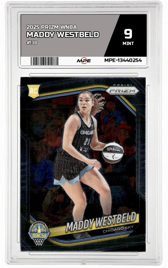 2025 PRIZM WNBA #138 MADDY WESTBELD MPE 9 MINT — graded card auctioned from the MPE vault