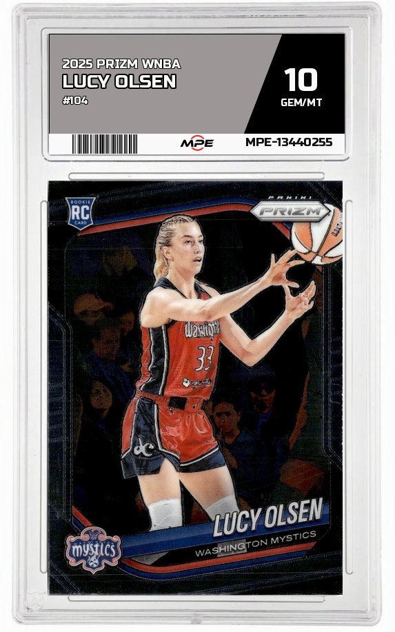 2025 PRIZM WNBA #104 LUCY OLSEN MPE 10 GEM/MT — graded card auctioned from the MPE vault